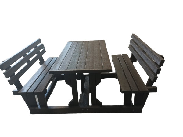 Picnic set 6-seater with backs - Image 2