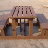 Picnic Set 4-Seater with no backs - Image 3
